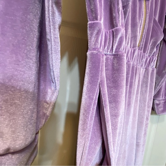 NWT Fabletics | Velour Zip-Up Wide Leg Onesie - Picture 11 of 13